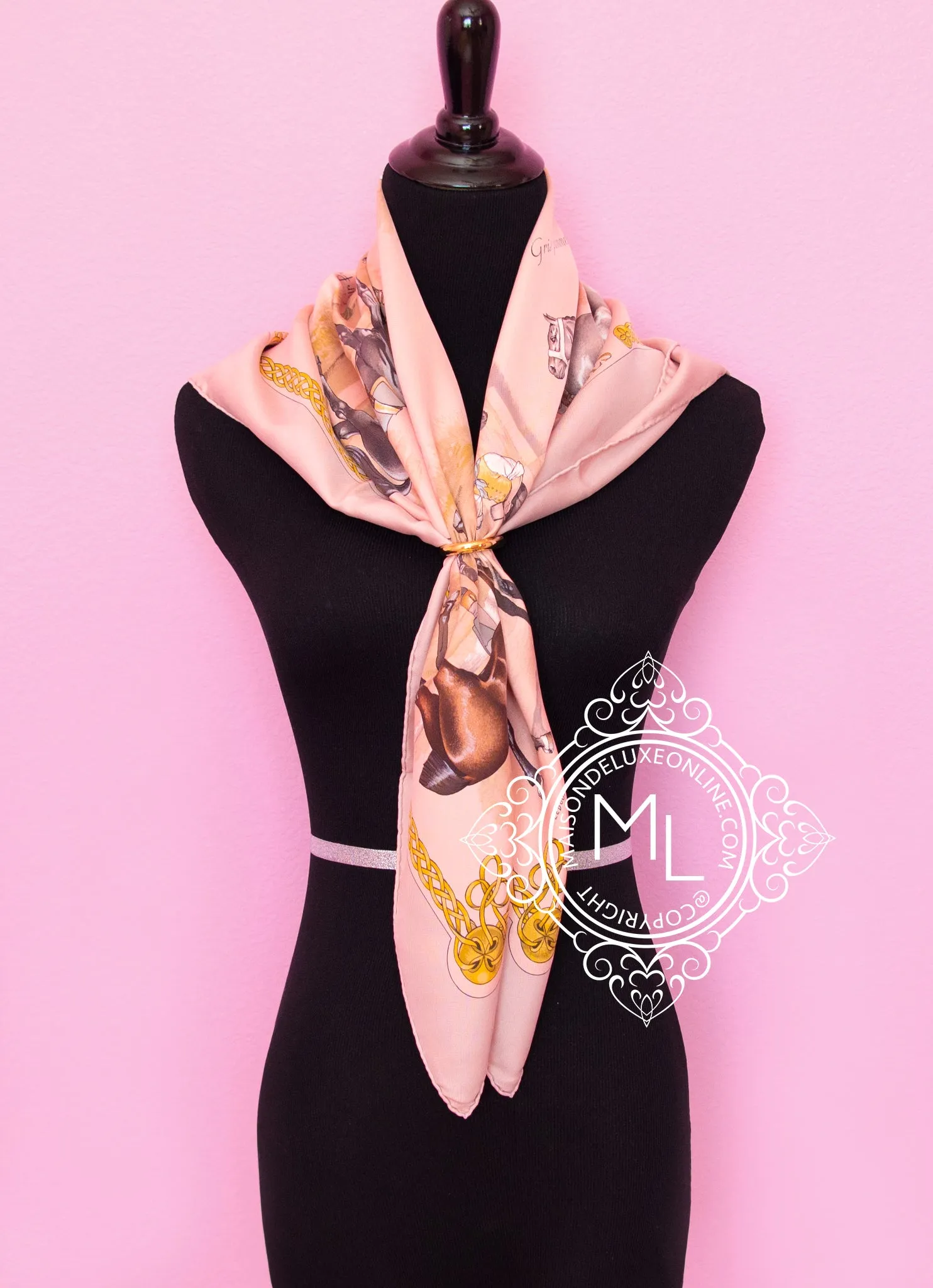 Hermes Pink Dip Dye Surteint Silk 90 cm Les Robes Scarf