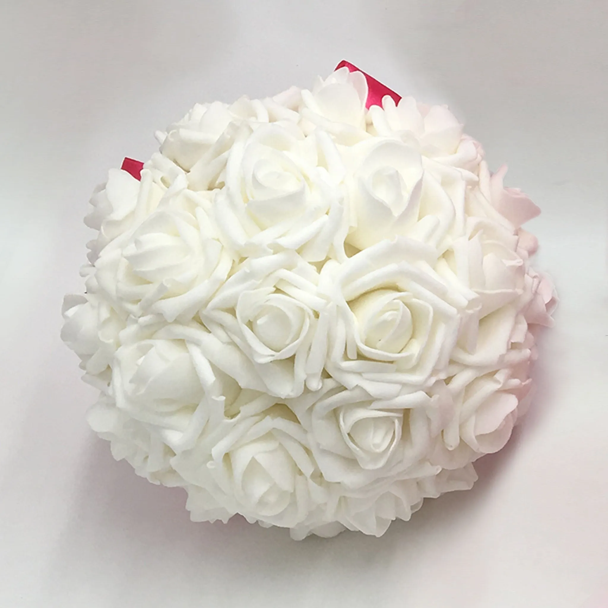 Hot Pink Bridal Bouquet White Bouquet of Rose for Bridesmaid