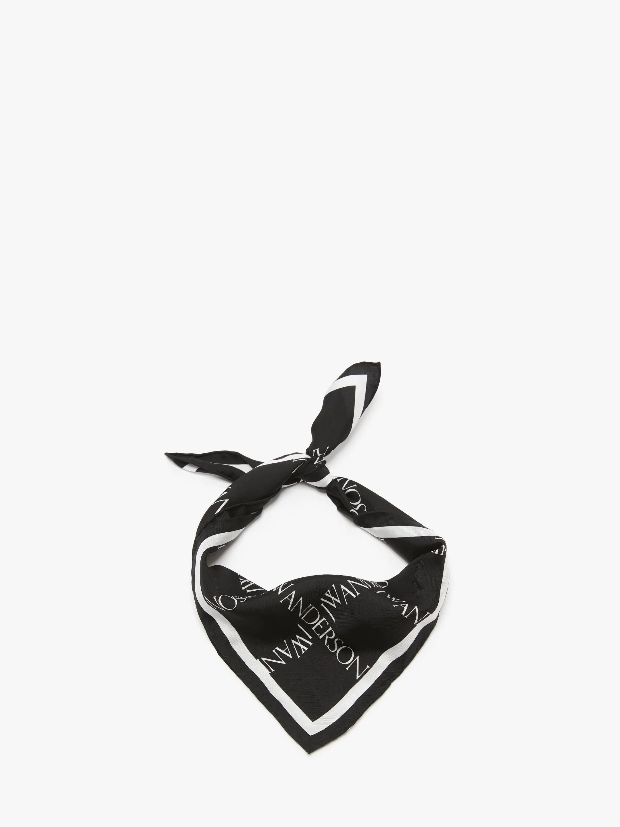 JW Anderson Logo Silk Scarf, White