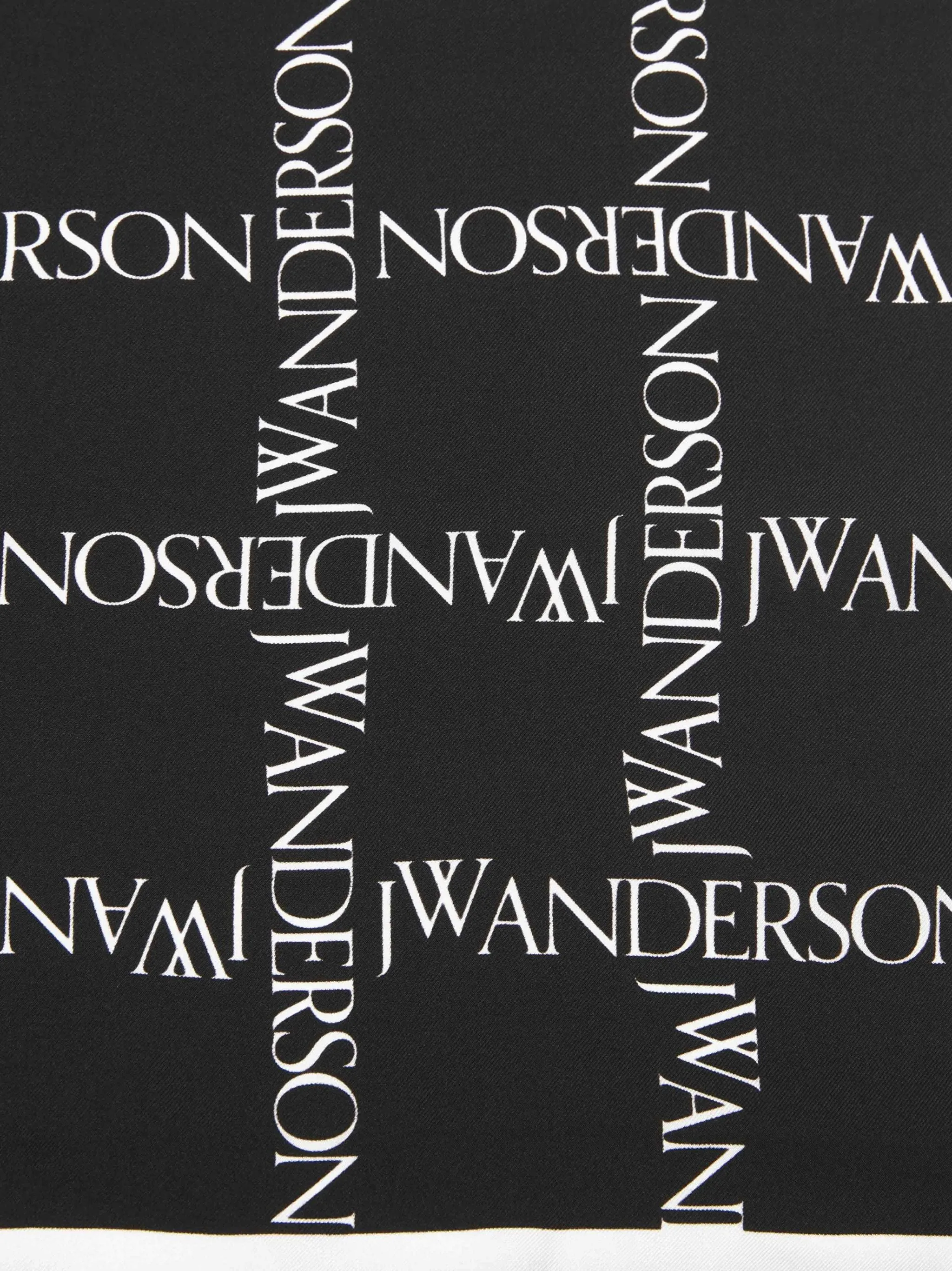 JW Anderson Logo Silk Scarf, White