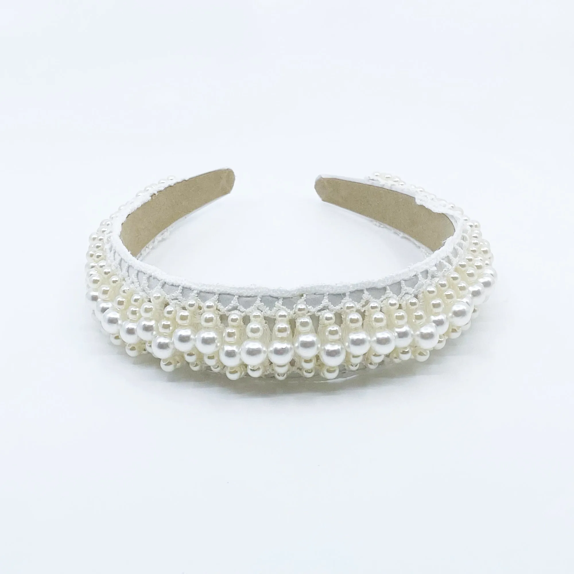 Large Pearl Crown Bridal Headband