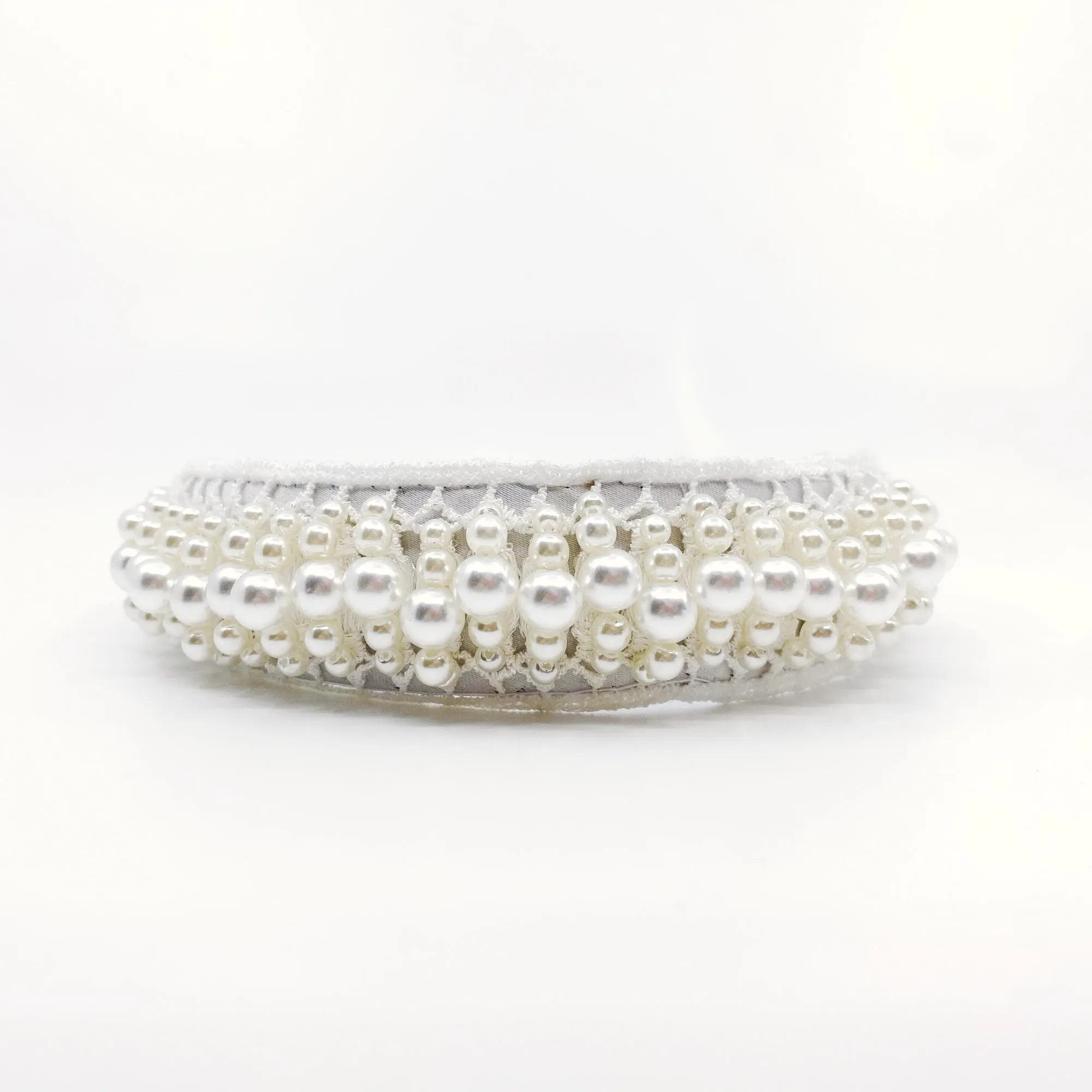 Large Pearl Crown Bridal Headband