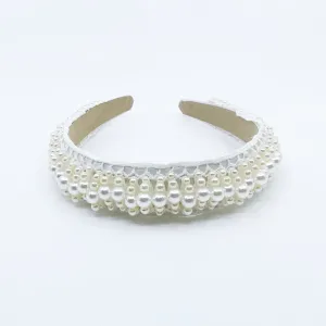 Large Pearl Crown Bridal Headband