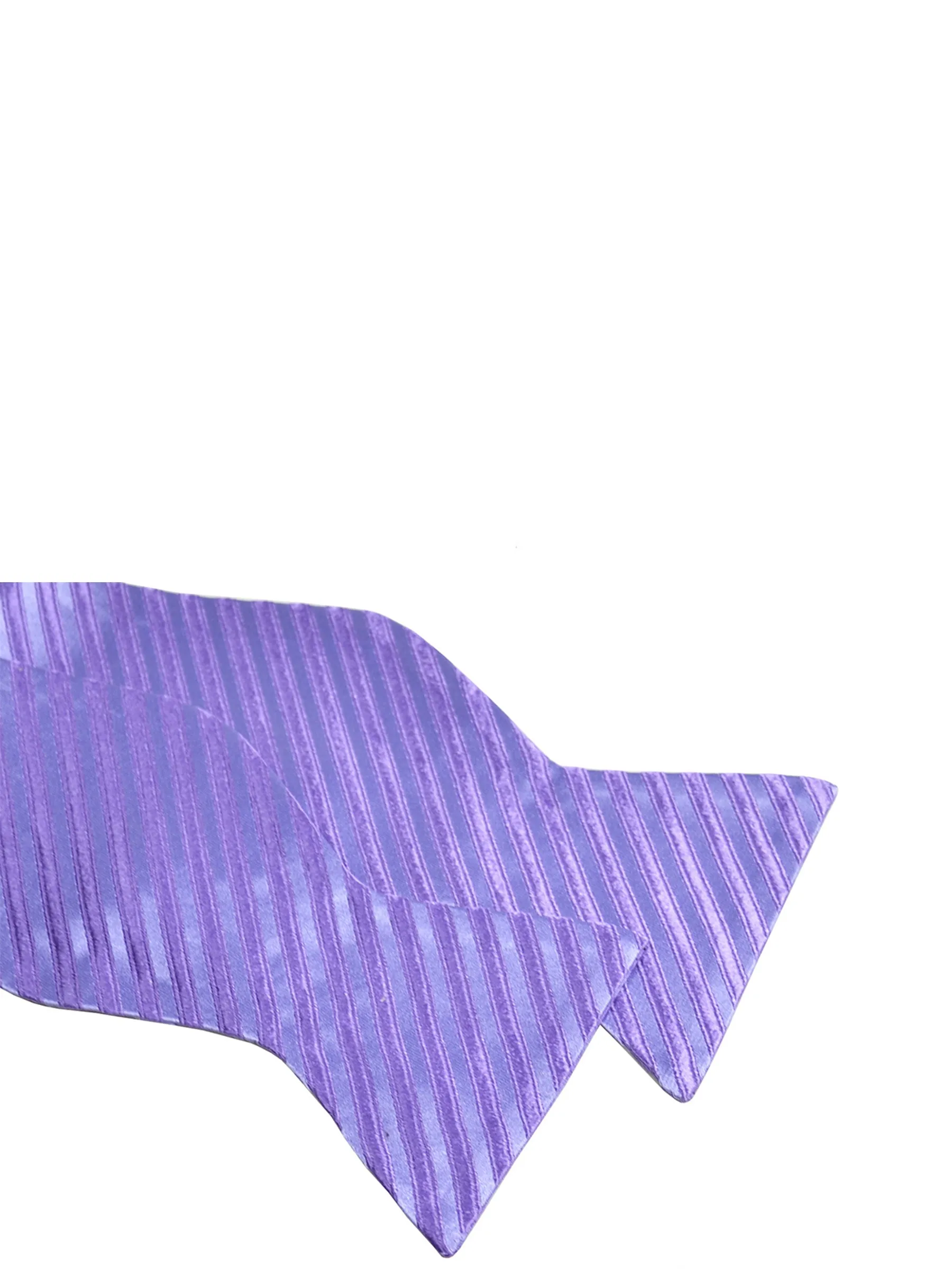 Lavender Striped Silk Bow Tie