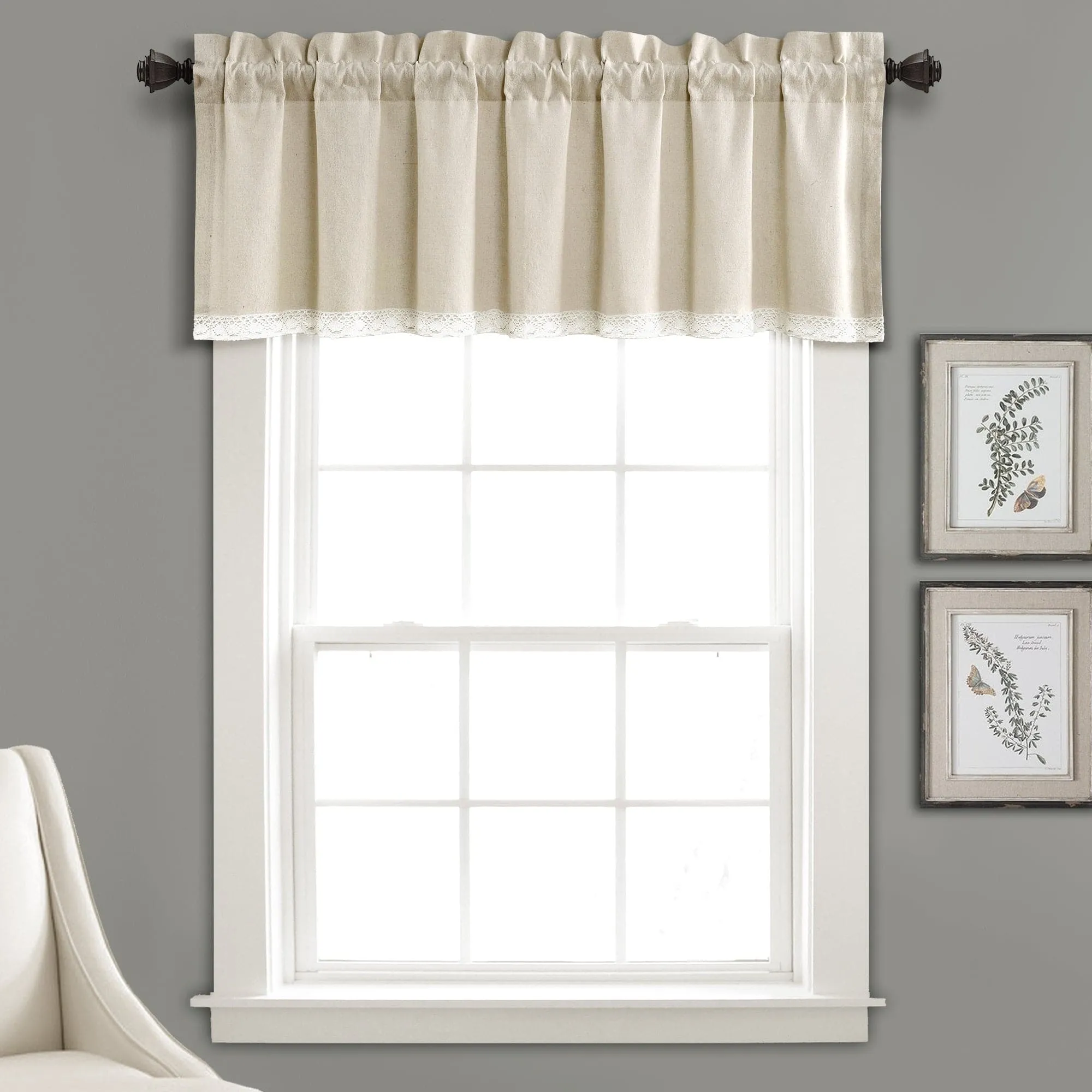 Linen Lace Valance