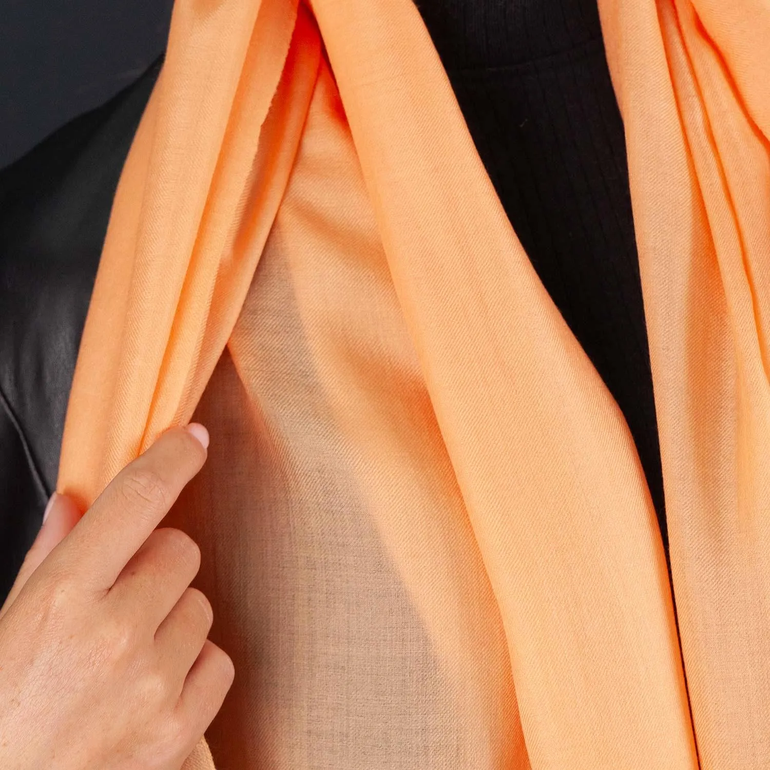 Luxe Merino Silk Shawl Peach