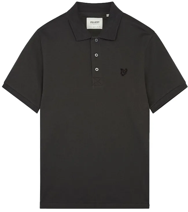 Lyle and Scott Mens Tonal Eagle Polo Shirt Gunmetal