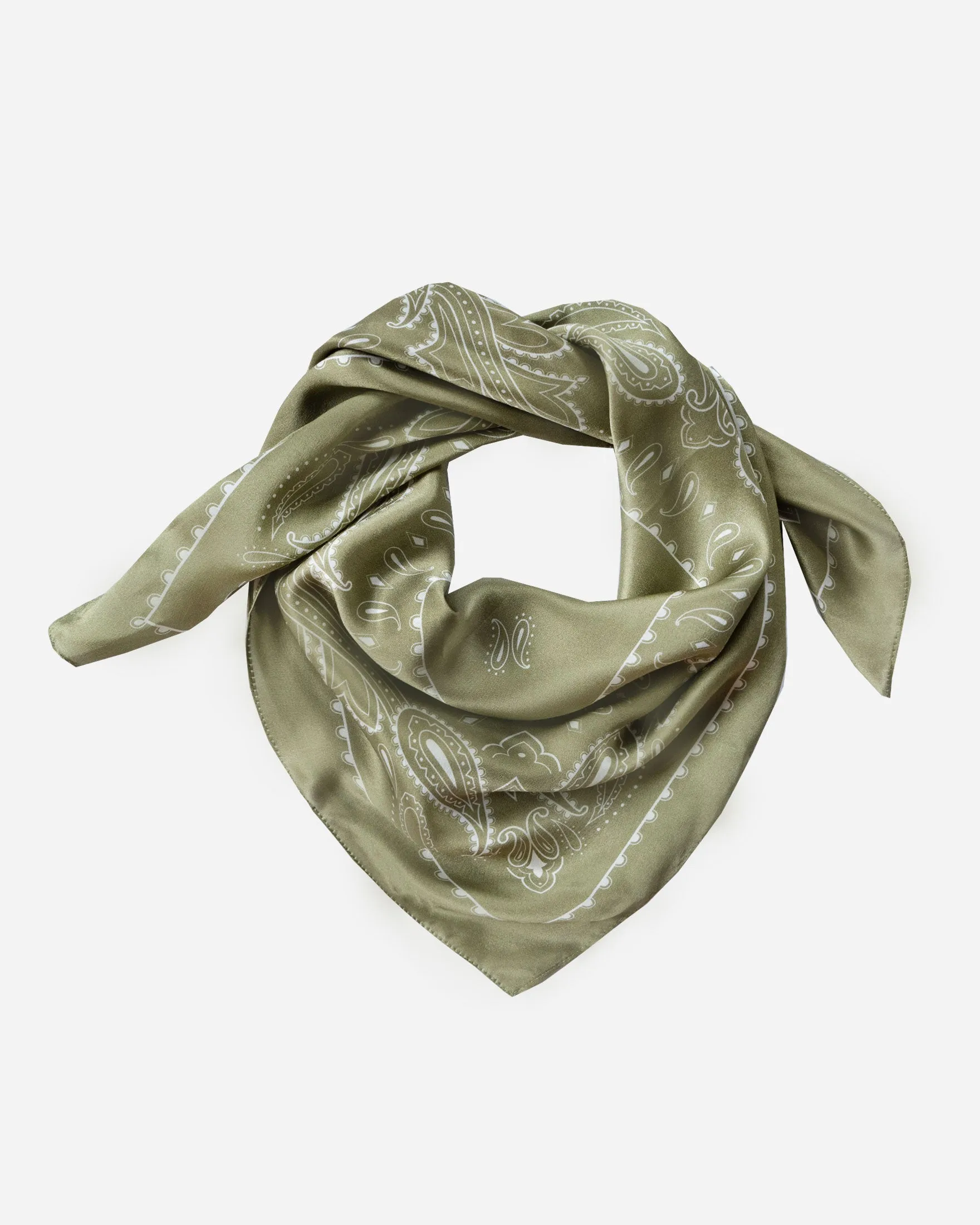 Manner Market - The Western Silk Bandana in Olive