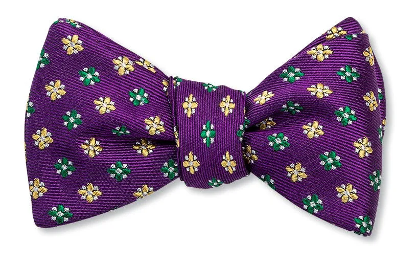 Mardi Gras Floral Bow Tie - B4961