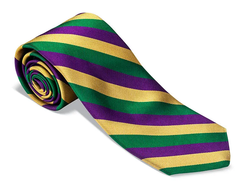 Mardi Gras Wide Stripes Necktie - F2291