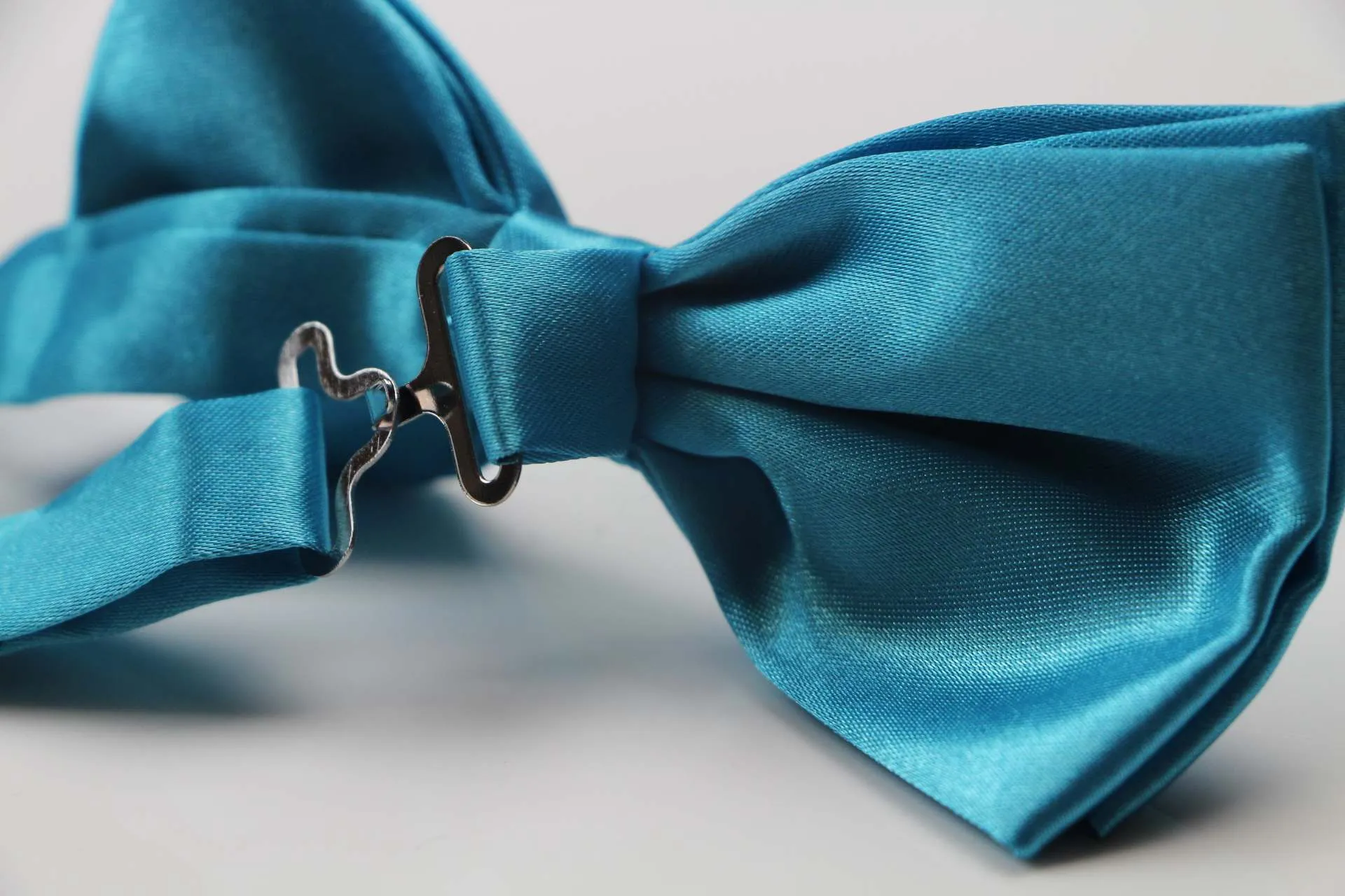 Mens Sky Blue Solid Plain Colour Bow Tie