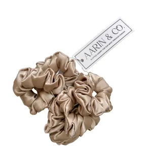 Mini Silk Scrunchie-Latte