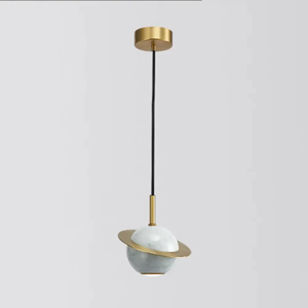 Minimalistic Marble Pendant Ceiling Light for Shaded Dining Room with 1 Head