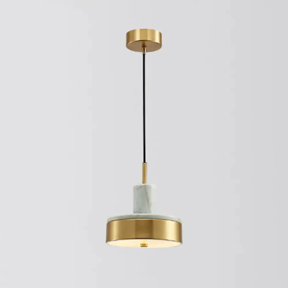 Minimalistic Marble Pendant Ceiling Light for Shaded Dining Room with 1 Head