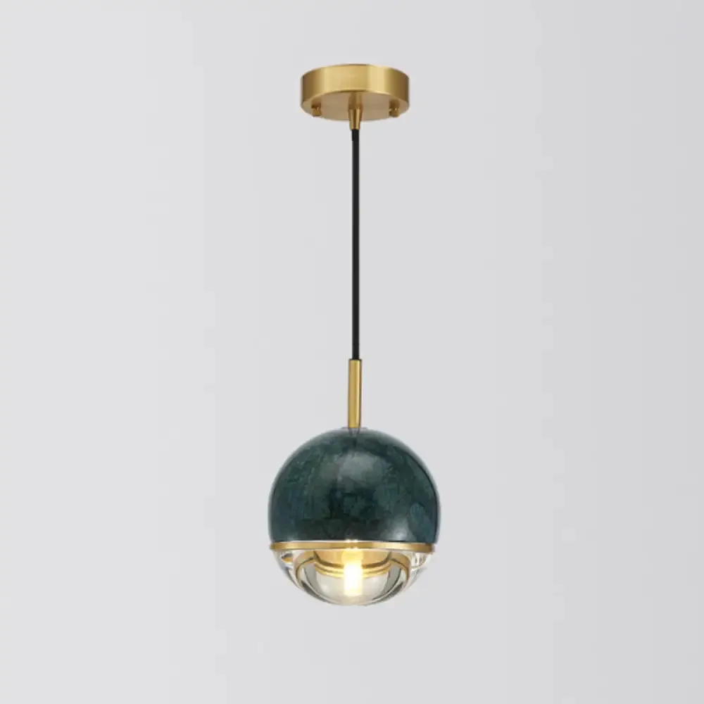 Minimalistic Marble Pendant Ceiling Light for Shaded Dining Room with 1 Head