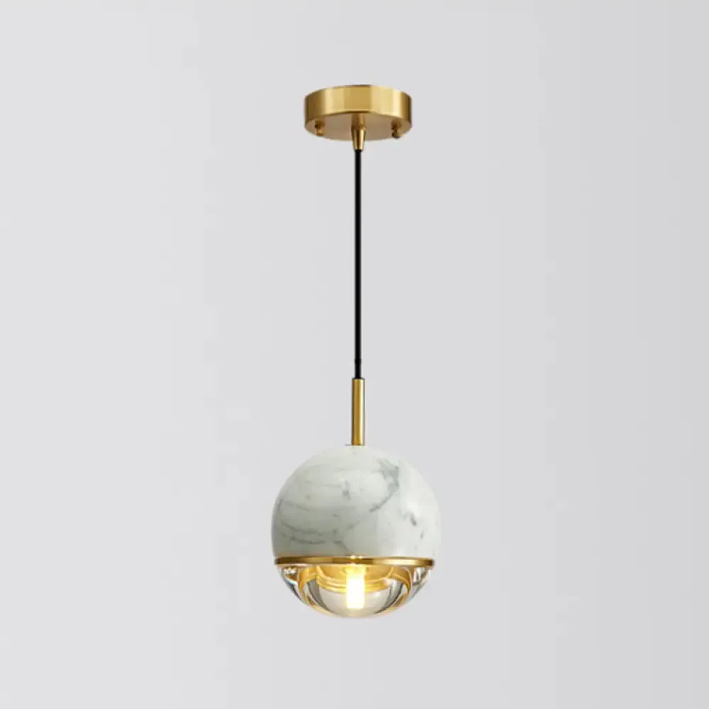 Minimalistic Marble Pendant Ceiling Light for Shaded Dining Room with 1 Head