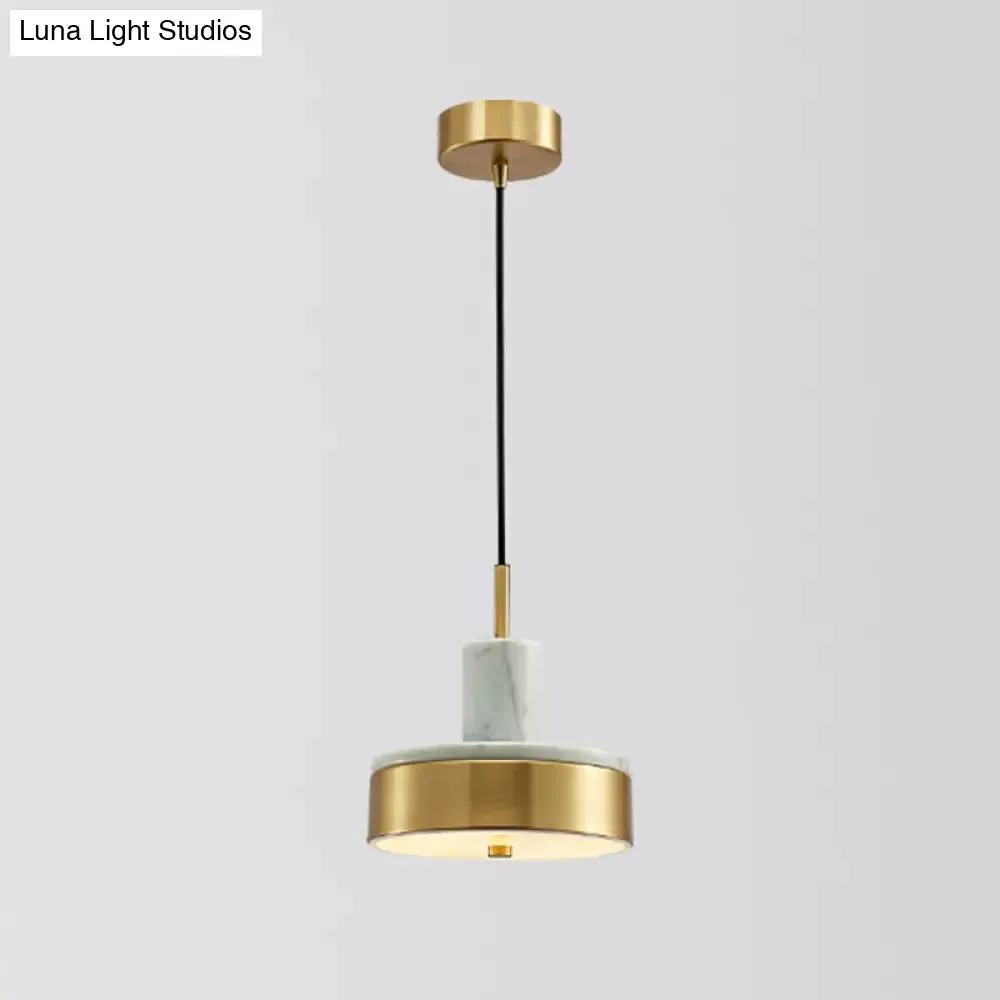 Minimalistic Marble Pendant Ceiling Light for Shaded Dining Room with 1 Head