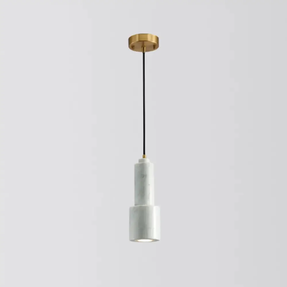 Minimalistic Marble Pendant Ceiling Light for Shaded Dining Room with 1 Head