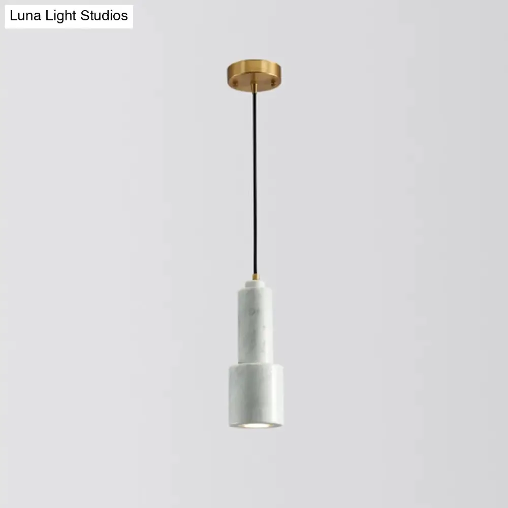 Minimalistic Marble Pendant Ceiling Light for Shaded Dining Room with 1 Head