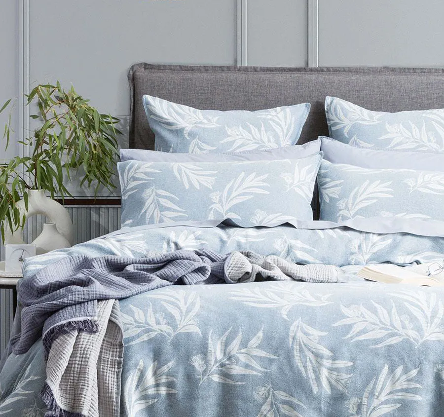 Native Quilt Cover Set Range French Blue