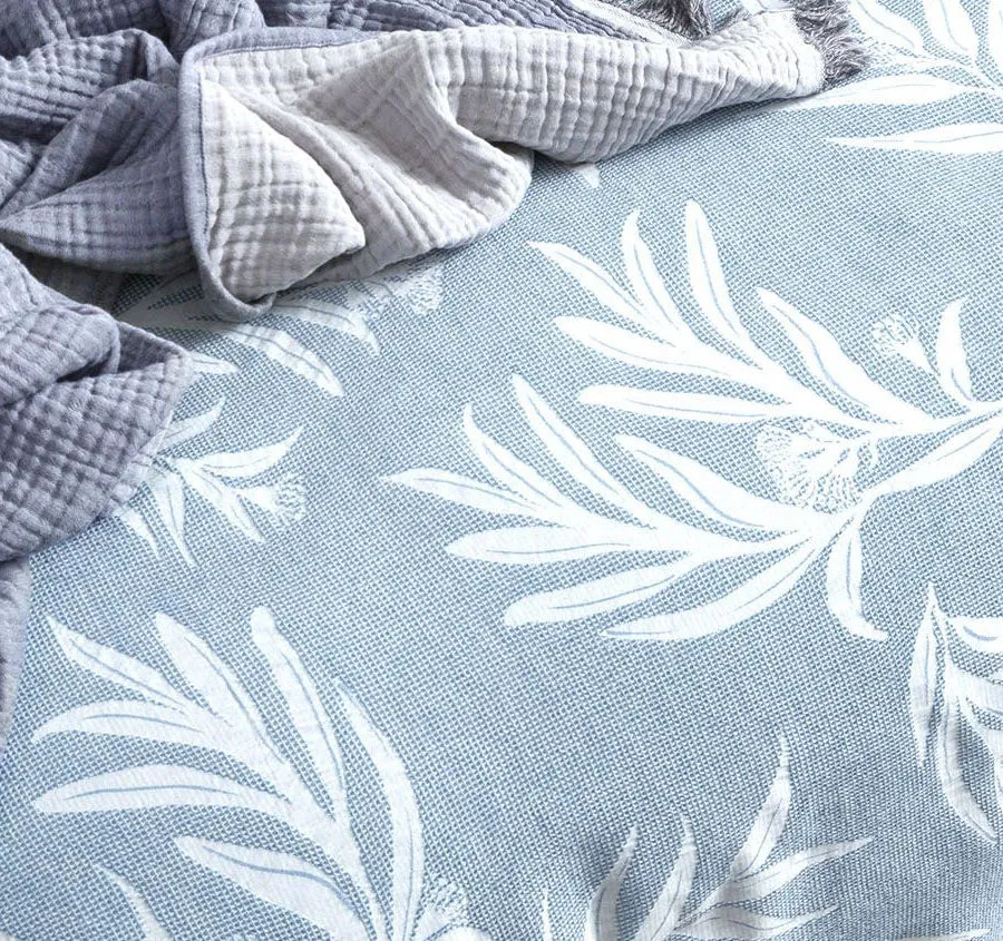 Native Quilt Cover Set Range French Blue