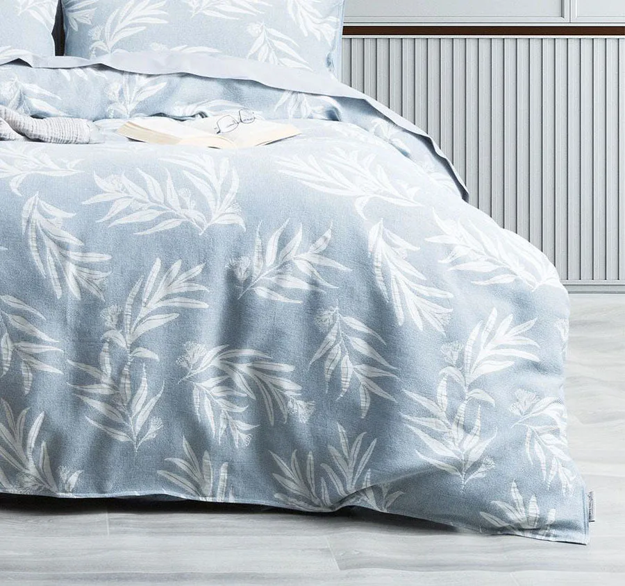 Native Quilt Cover Set Range French Blue