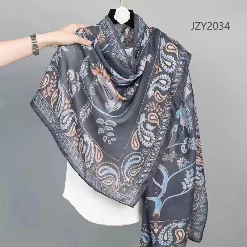 New Women Paisley Pint Cotton/Viscose Fashion Scarf for All Season