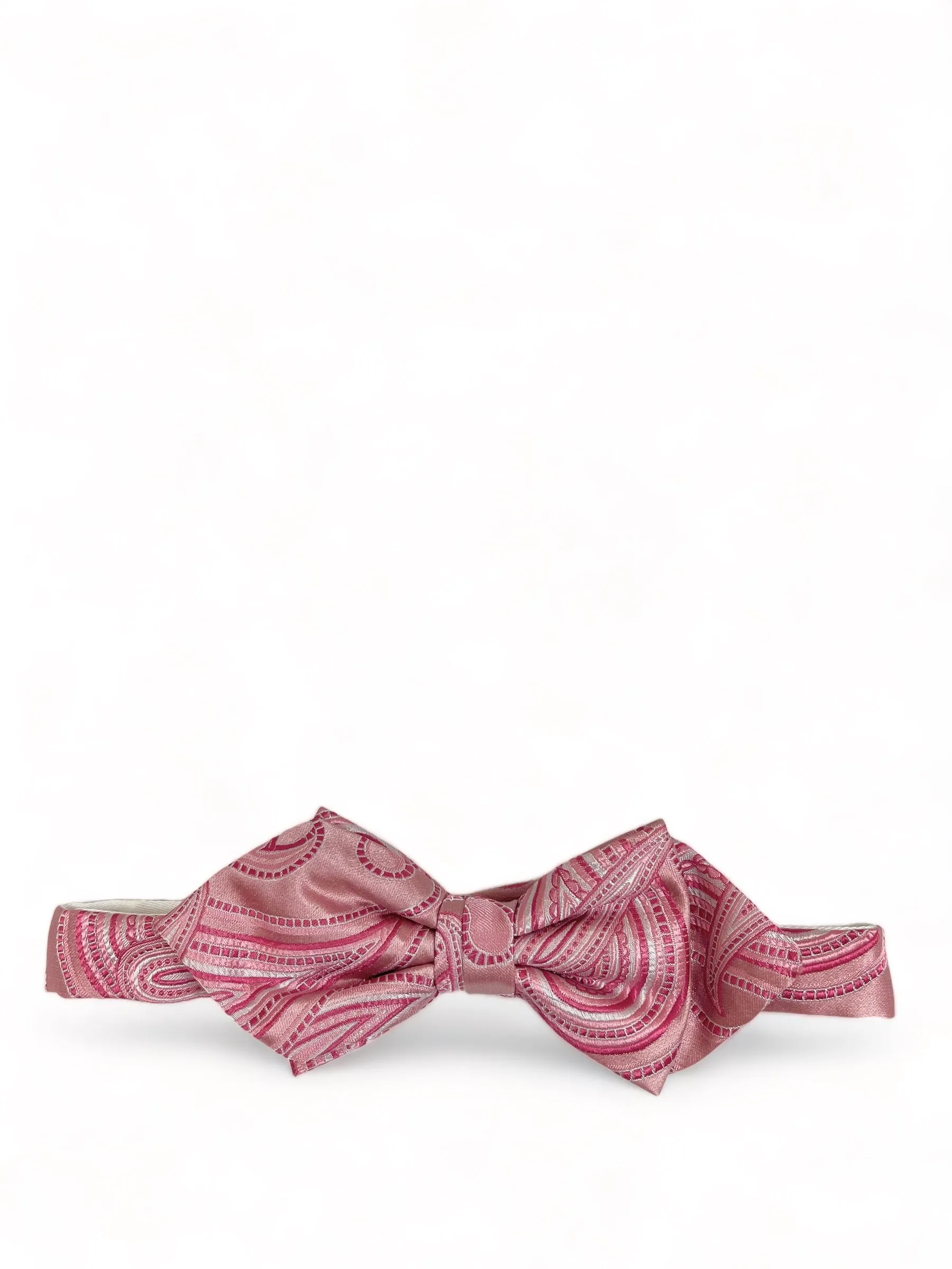 Pink Paisley Silk Bow Tie by Paul Malone