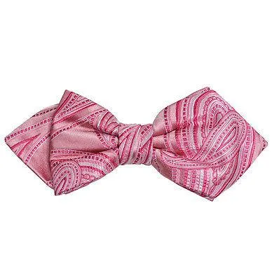 Pink Paisley Silk Bow Tie by Paul Malone