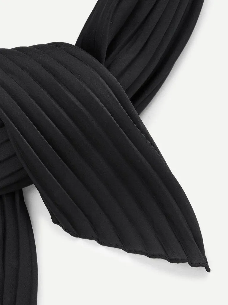 Plain Pleated Bandana