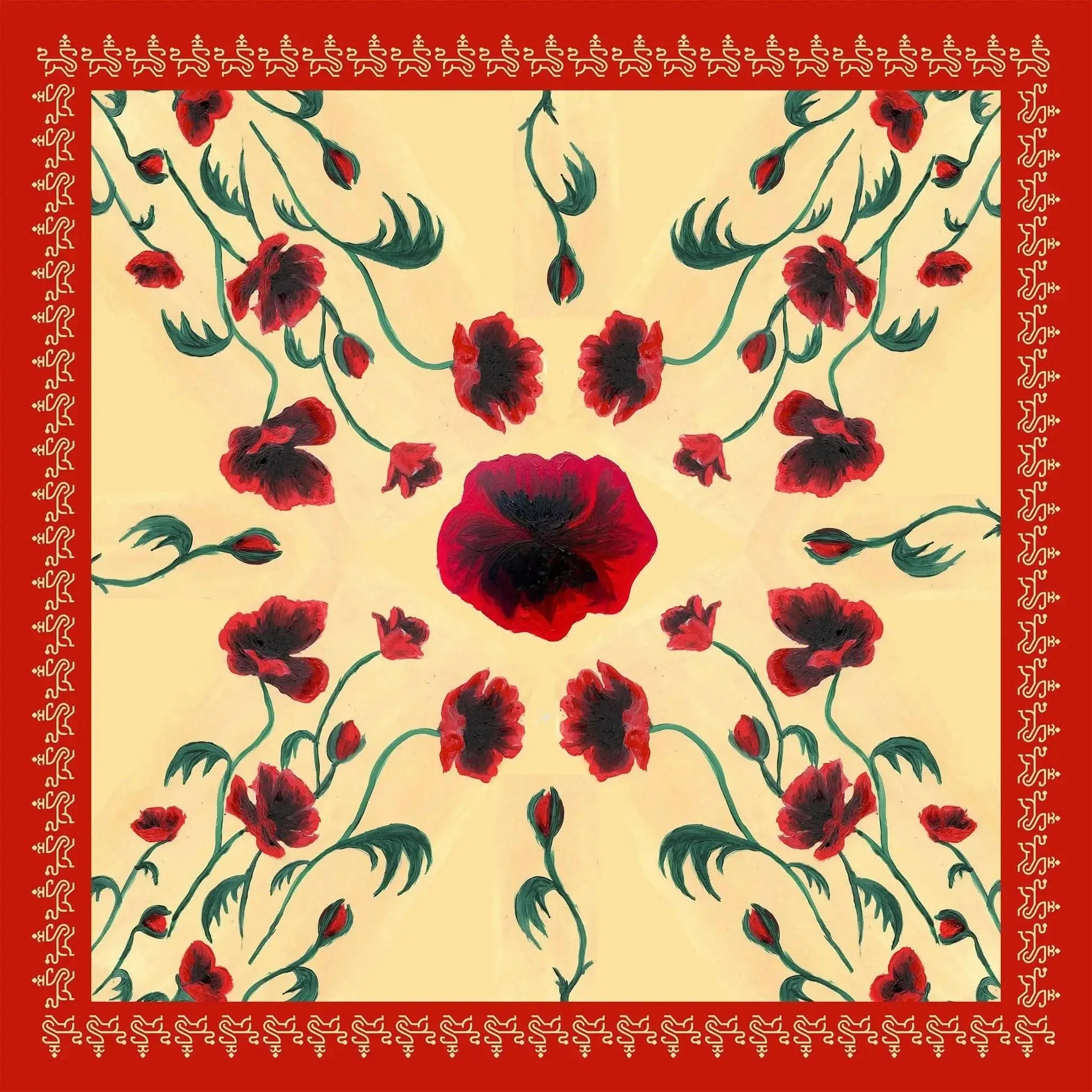 Poppy Prairie Scarf