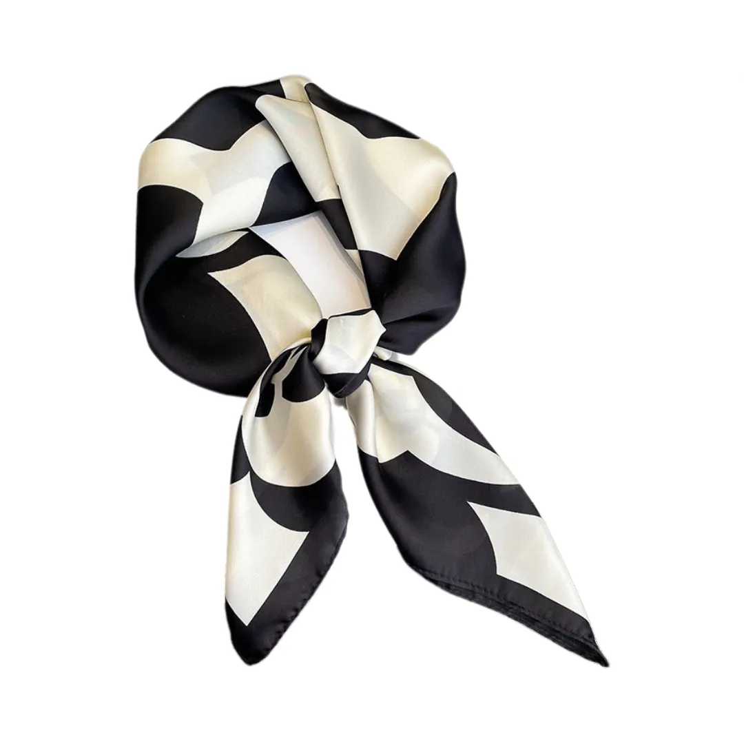 Pre Order:  Flower Pattern Small Square Scarf