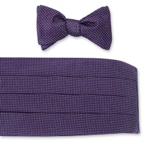 Purple Runnymede Pin Dots Cummerbund Set - CB4950