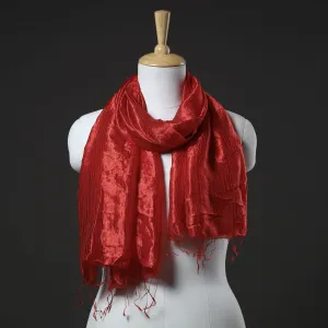 Red - Bhagalpuri Silk x Viscose Stole