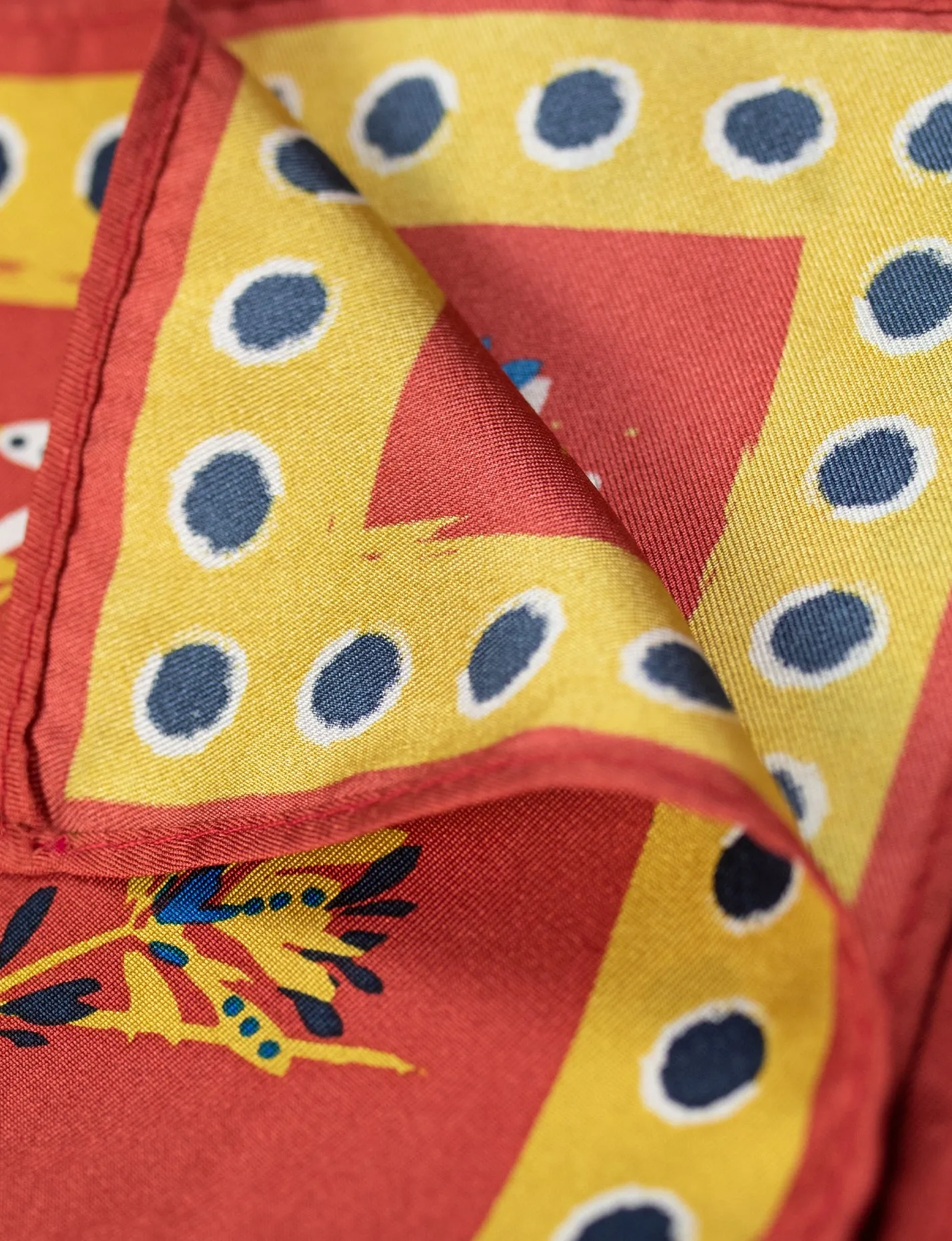 Red Floriana Print Pocket Square