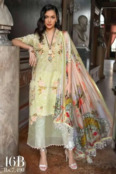 Sana Safinaz Luxury Lawn Collection 2019 – 16B - Cancello