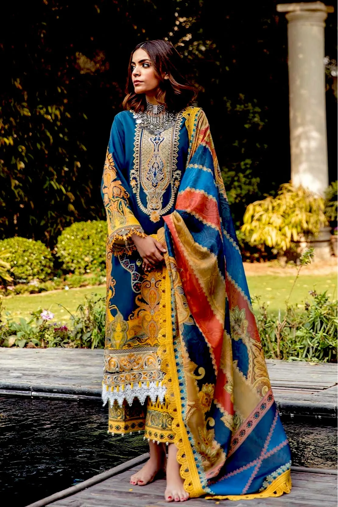 So Kamal X Ali Xeeshan Luxury Lawn Collection 2021 – Jashan (B)