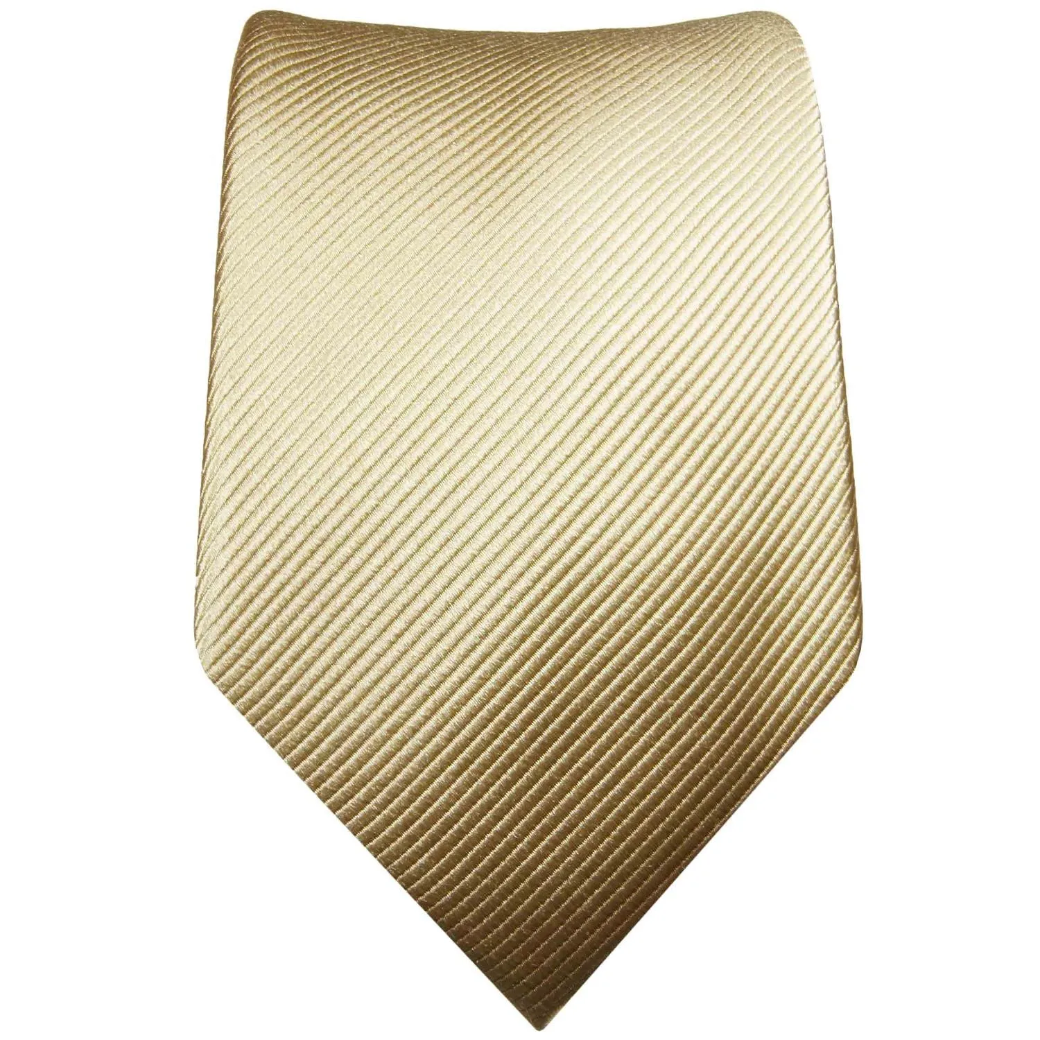 Solid Tan Silk Tie and Accessories