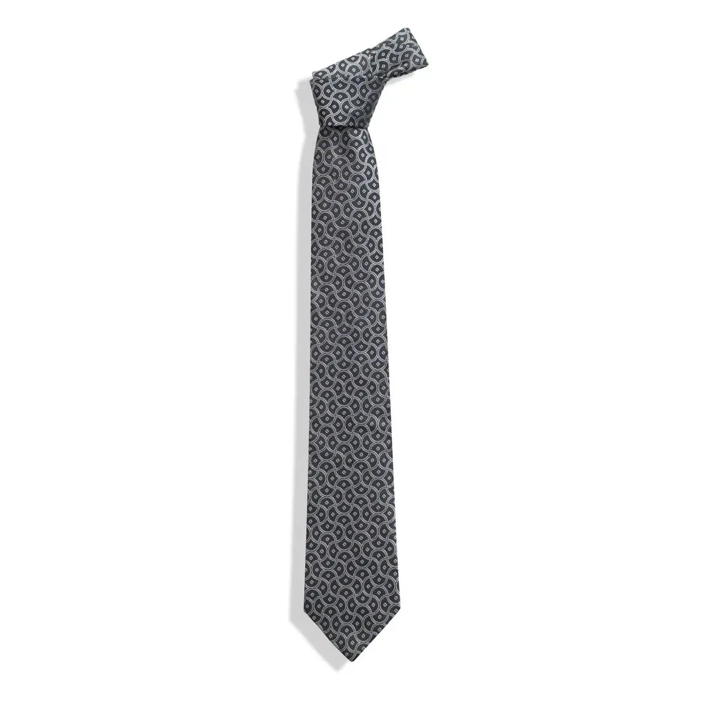 Timeless Elegance: The Manuscript Heritage Necktie in Grey