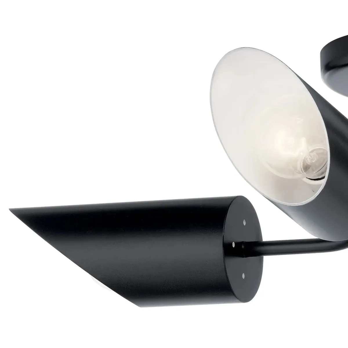 Trentino 28" 4-Light Semi-flush mount Light, Black Finish