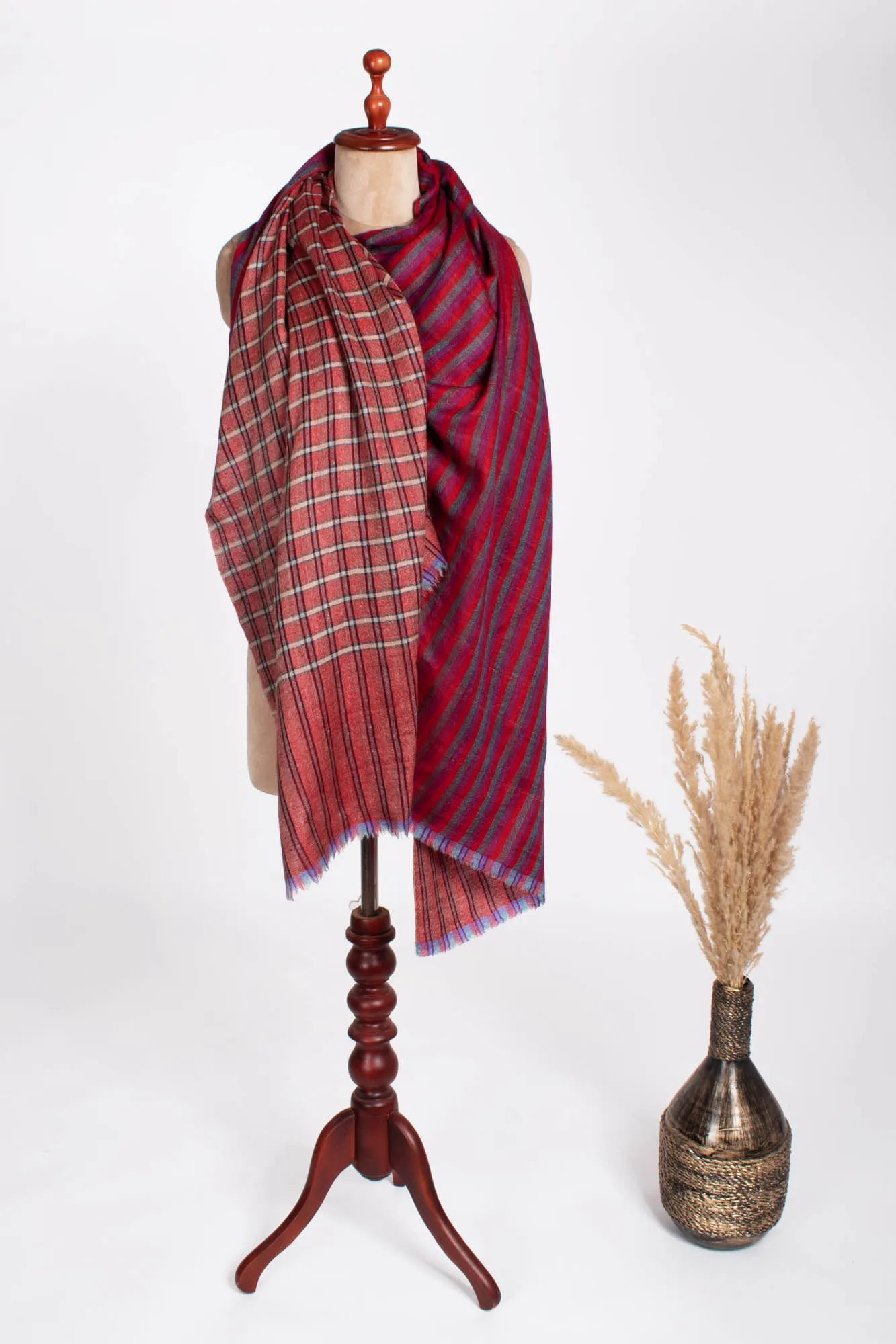 Two Leaves Dual Shade Pashmina Shawl - CLIFTON