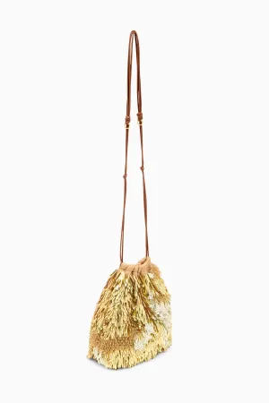 Ulla Johnson - Celeste Paillette Drawstring Bag in Gilt