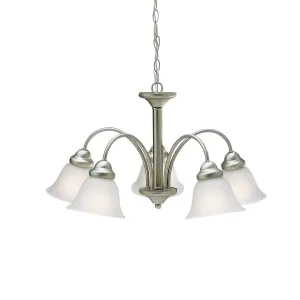 Wynberg 25" 5-Light Chandelier, Brushed Nickel Finish