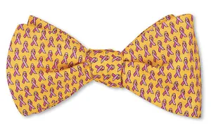 Yellow/ Pink Ribbons Bow Tie - B3006